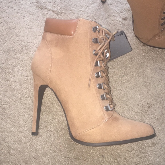Heeled Tan Ankle Boots! NWTs! - Picture 3 of 3